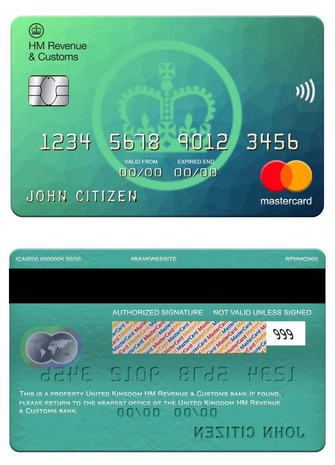 United Kingdom HM Revenue & Customs bank mastercard